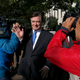 President Donald Trump’s former campaign chair Paul Manafort makes his way through TV cameras as he walks from federal district court in Washington, D.C., on Oct. 30, 2017. Manafort and his business associate Rick Gates have pleaded not guilty to felony charges of conspiracy against the United States and other counts. (Alex Brandon/AP Images)